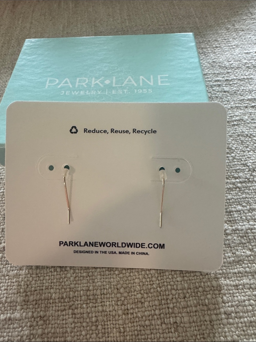 Park Lane Light Blue Crystal Sundance Earrings - Picture 2 of 3